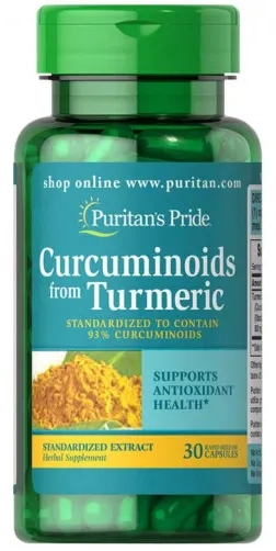 Curcuminoides, Extrato de Açafrão, 538mg, 30 Cápsulas, Puritan's Pride