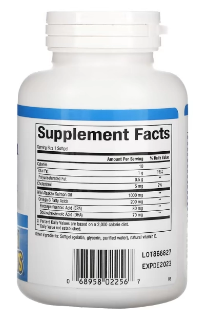 Ômega, Óleo de Salmão Selvagem do Alasca, 1.000 mg, 90 Cápsulas, Natural Factors