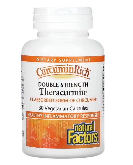 CurcuminRich, Theracurmin Dupla Potência, 60mg, 30 cápsulas, Natural Factors