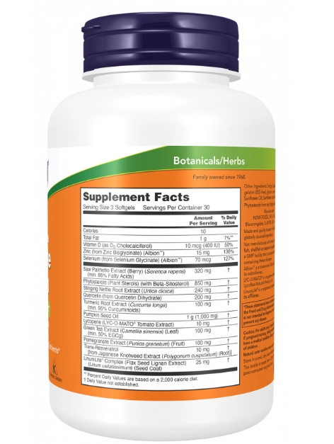 Prostate Health, Saúde da Próstata, 90 Cápsulas, Now