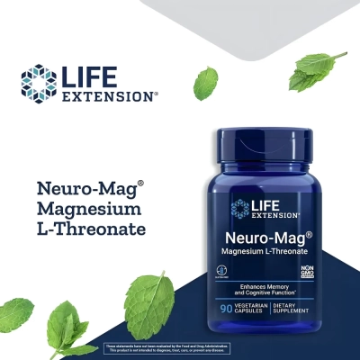 Kit Performance Mental e Vitalidade, Neuro-Mag + Vitamina B-12 + Ginseng Coreano