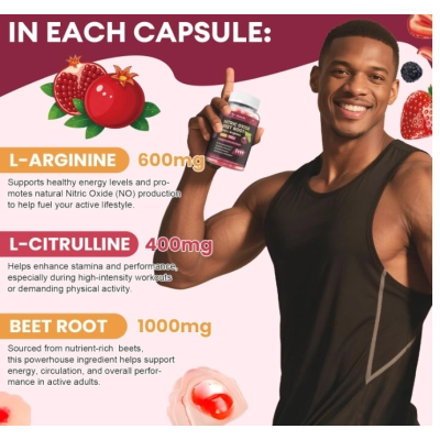 Nitric Oxide Booster Beet Root 17 em 1, Beterraba com L-arginina, L-citrulina e Romã, 60 Gomas, Totaria Health