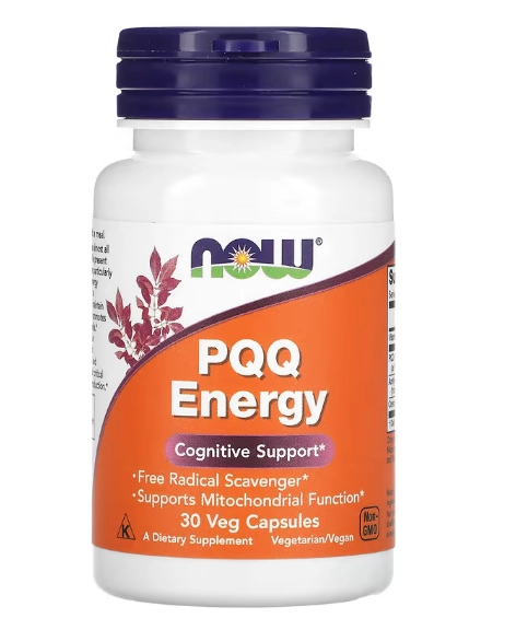PQQ Energy, 20mg, 30 cápsulas, Now