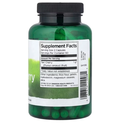 Tart Cherry 500mg, Cereja Azeda,  120 Cápsulas, Swanson