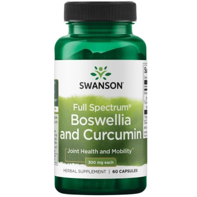 Boswellia e Curcumina, 60 Cápsulas, Swanson 