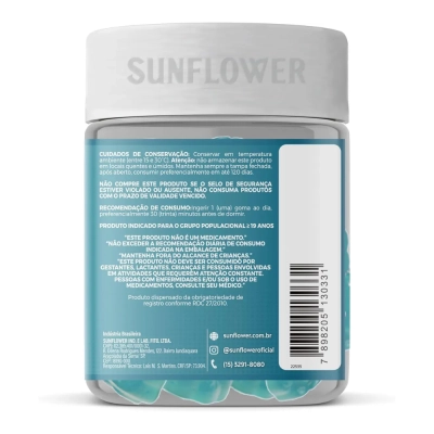 Melatonina Sabor Frutas Vermelhas, 60 Gomas - Sunflower