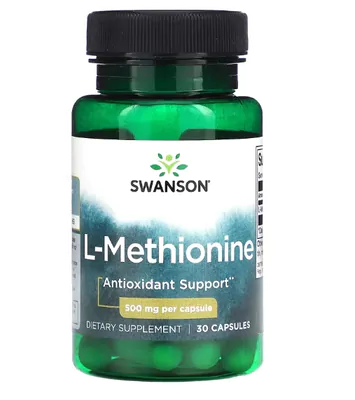 L-Metionina, 500mg, 30 Cápsulas, Swanson