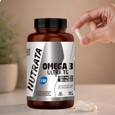 Ômega 3 Ultra TG, 1100mg de EPA + 720mg de DHA, 60 Cápsulas, Nutrata