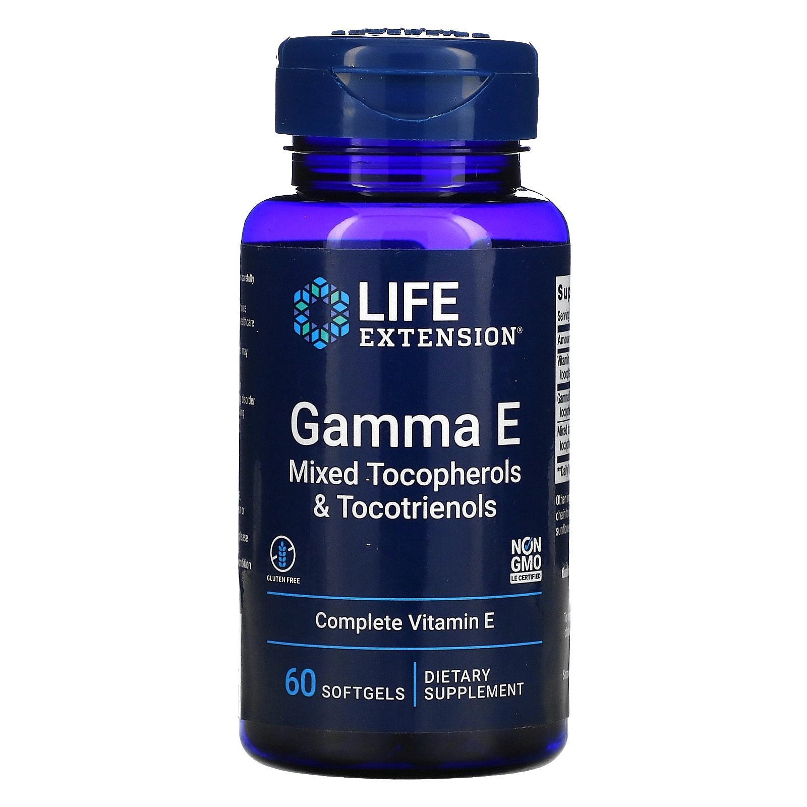 Gama-E Tocoferóis Mistos (Gamma) 60 Cápsulas, Life Extension