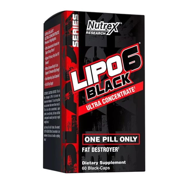 Lipo 6 Black, Emagrecedor Ultra Concentrado, 60 Cápsulas, Nutrex