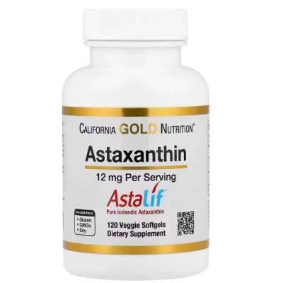 Astaxantina Pura Islandesa Astalif 12mg, 120 Cápsulas, California Gold Nutrition