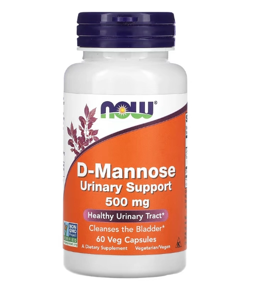 D-Manose, 500mg, 60 cápsulas, Now