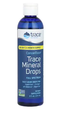 ConcenTrace, Gotas de minerais, Espectro total, 237 ml, Trace Minerals