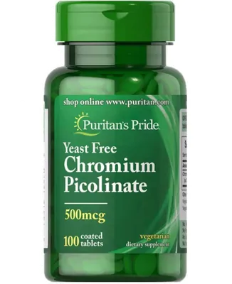 Picolinato de Cromo, 500mcg, 100 Comprimidos, Puritan's Pride