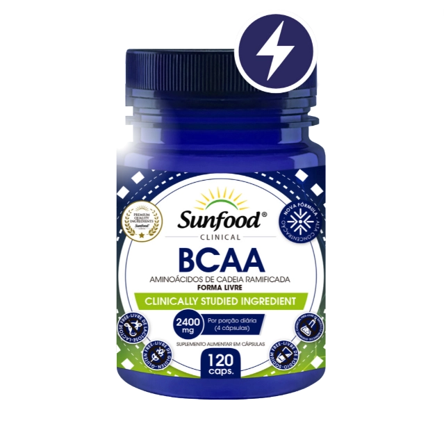 BCAA Hepatoprotetor, 2400mg, 120 Cápsulas, Sunfood