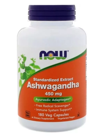 Ashwagandha, 450mg, 180 Cápsulas, Now