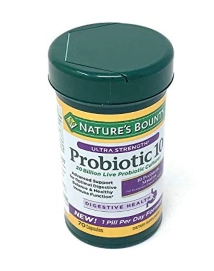 Probiótic 10, 170mg, 20 bilhões, 70 Cápsulas, Nature's Bounty