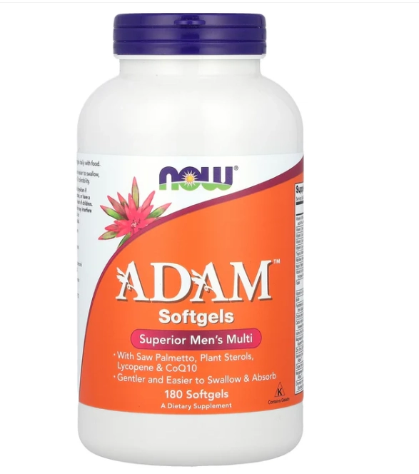 ADAM, Multivitamínico Masculino, 180 Cápsulas, Now
