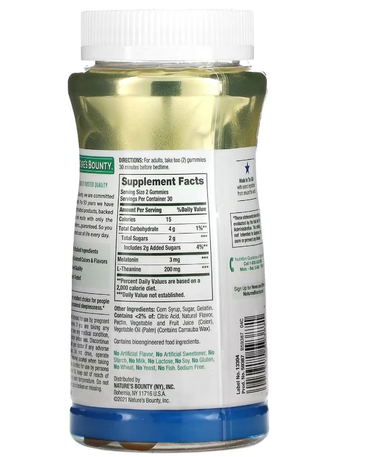 Complexo de Melatonina 3mg, 60 gomas Sabor Tropical Punch, Natures Bounty