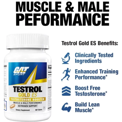 Gold ES Testosterone + Estrogen Balance, 90 Cápsulas, GAT Sport
