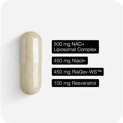 Liposomal NAD+ and Resveratro, 1500mg, 60 Cápsulas, Toniiq