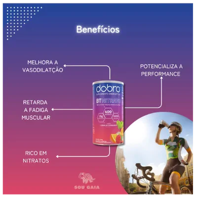 BT 400 Nitrato, Sabor Limão e Gengibre, Com Cafeína, 450g, Dobro