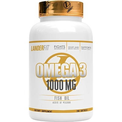 Ômega 3 Fish Oil, 1000mg, 200 Cápsulas, Landerfit