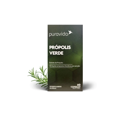 Própolis Verde, 10mg, 60 Cápsulas, Pura Vida