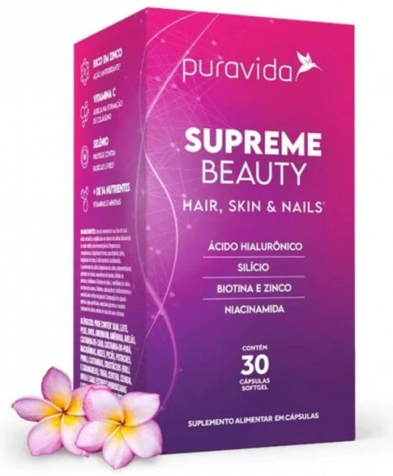 Supreme Beauty, Hair Skin & Nails, 30 Cápsulas, Puravida
