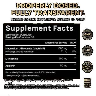 Magnésio L-Treonato, 1000mg, Saúde Cognitiva e Relaxamento, 60 Cápsulas, Terra ELMNT