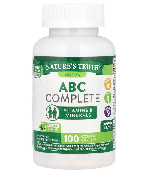 Multivitamínico ABC Complete, 100 Cápsulas, Nature's Truth