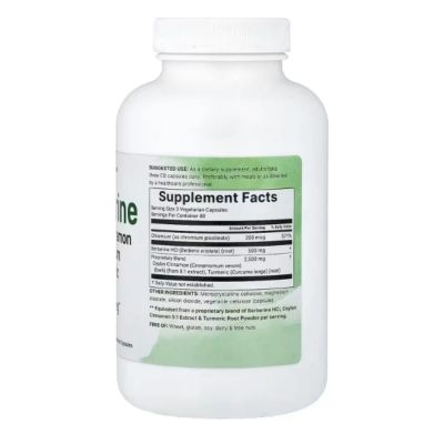 Berberina com Canela do Ceilão, Cromo e Cúrcuma 3000mg, 240 Cápsulas, Micro Ingredients