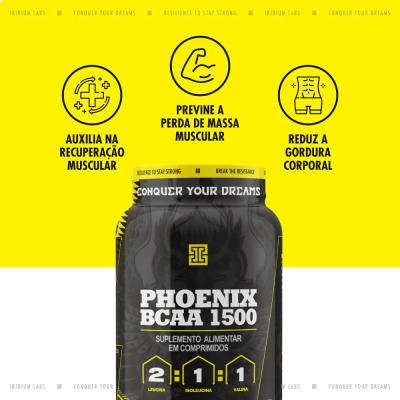 Phoenix BCAA 1500, 90 Comprimidos, Iridium Labs