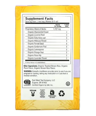 Chá, Calmante, Sem Cafeína, 16 Saquinhos de Chá, 29g, Yogi 