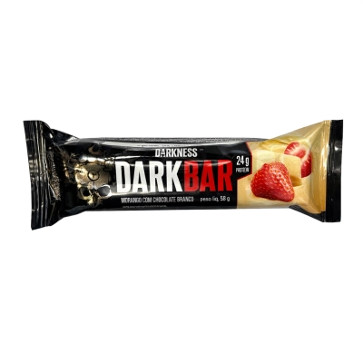 Crisp Bar, Barra Proteica, Sabor Morango Com Chocolate Branco, 90g, 3 Unidades, Darkeness