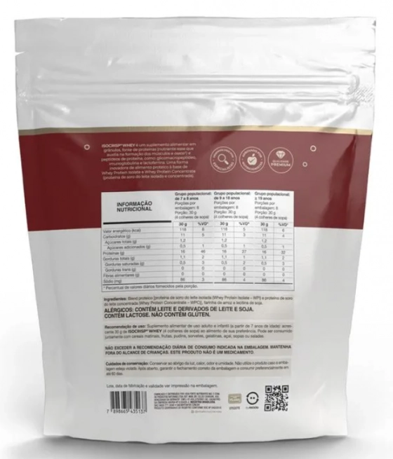 Isocrisp Whey Pouch, Sabor Neutro, 240g, Vitafor