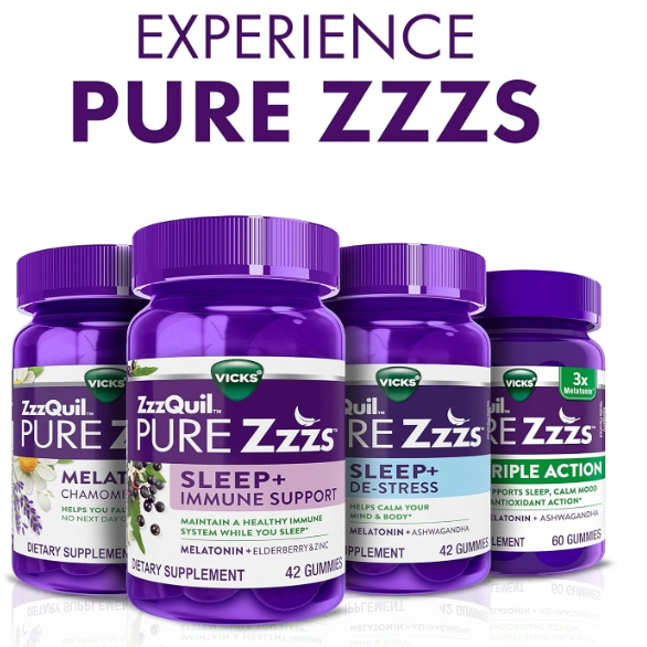 Melatonina ZzzQuil 2mg, 72 Gomas, Vicks