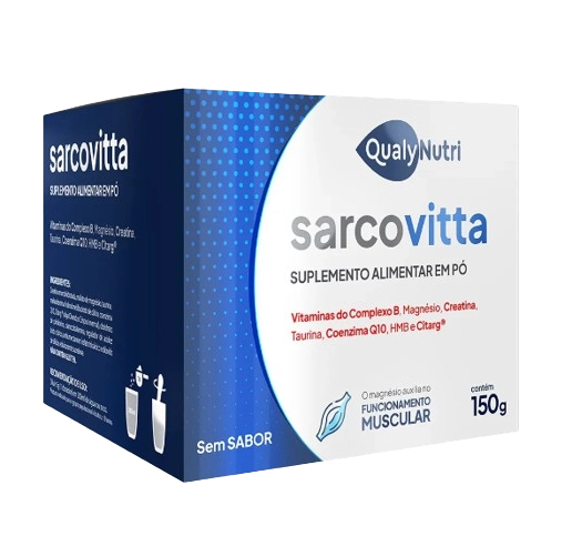 Sarcovitta, Creatina monohidratada, malato de magnésio, taurina, 150g, Qualynutri