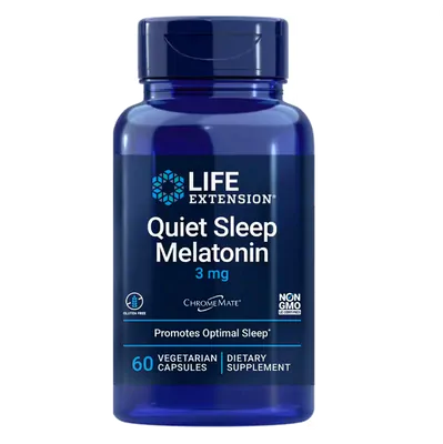 Melatonina 3mg, Quiet Sleep, 60 Cápsulas, Life Extension