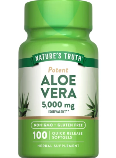 Aloe Vera, Gel de Babosa, 5000mg, 100 Cápsulas, Nature's Truth