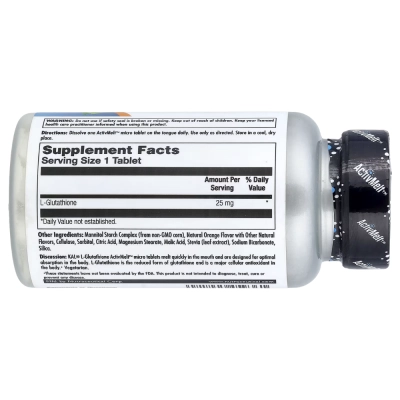 L-Glutathione ActivMelt, 25 mg, 90 Microcomprimidos, Sabor Laranja,  Kal