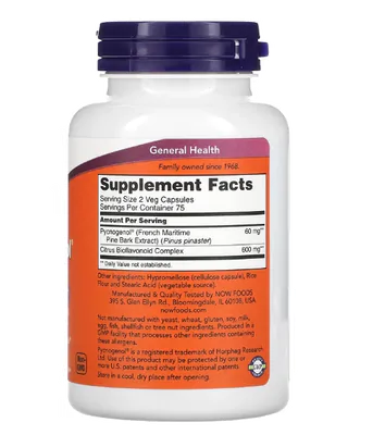 Pycnogenol 30mg, 150 Cápsulas, Now