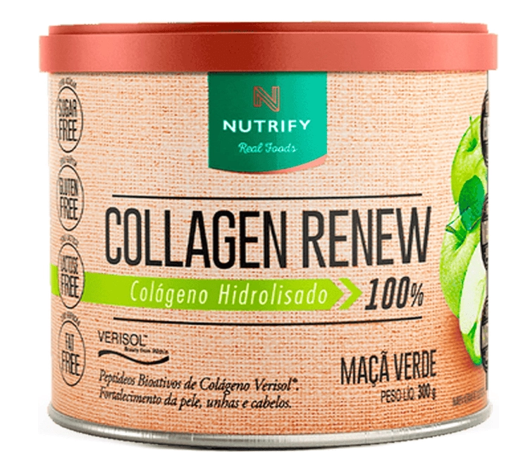 Collagen Renew, Colágeno Hidrolisado em Pó 300g Sabores, Nutrify