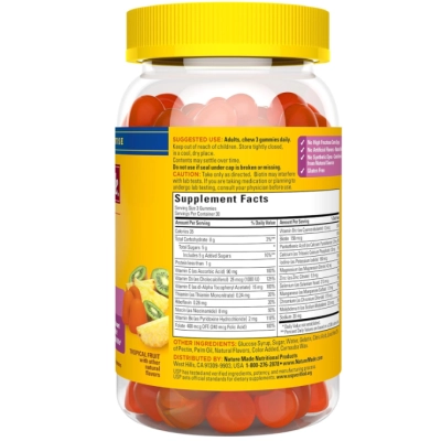 Advanced Multi Mulheres com Citrato de Magnésio, Cálcio e Vitaminas do Complexo B, 90 Gomas, Nature Made