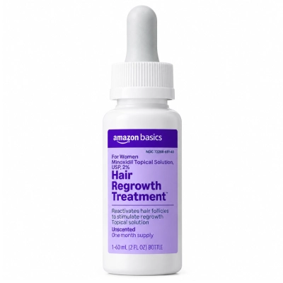 Minoxidil 2% para Mulheres, 60ml ,Amazon Basics Care