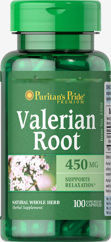 Valeriana Root, 450mg, 100 capsulas, Puritan's Pride