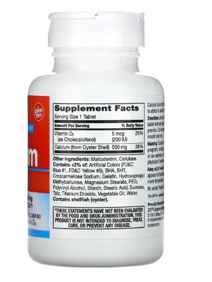 Cálcio 500mg + D3 200IU, 90 comprimidos, 21st Century