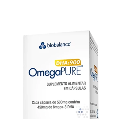 Omegapure Ômega-3 DHA:900, 60 Capsulas, 500mg - Biobalance