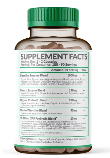 Disgestive Enzymes, Enzimas De Bem-esta 1000mg, 180 Cápsulas, Wholesome Wellness