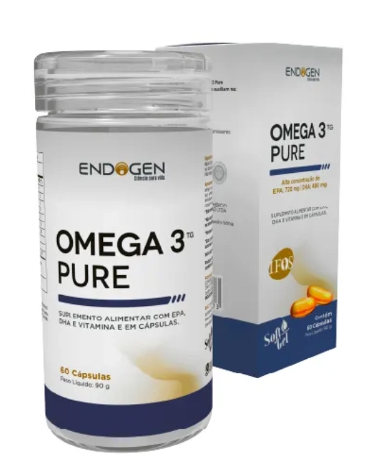 Ômega-3 TG Pure, 60 Cápsulas, Endogen